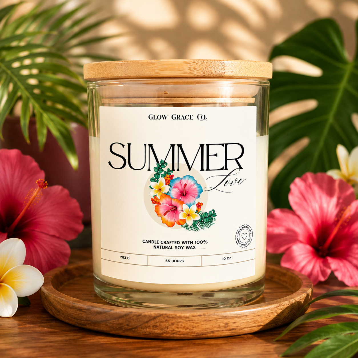 Summer Love Natural Soy Wax Candle