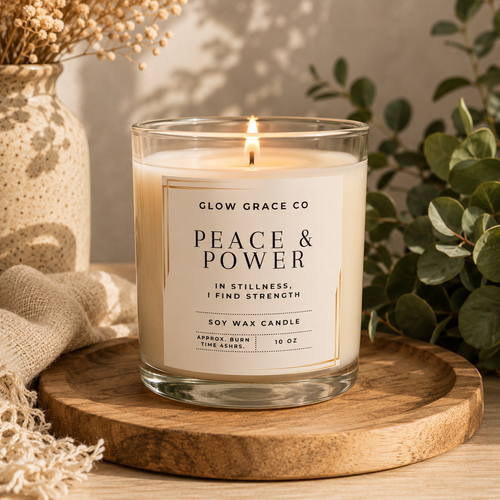 Peace & Power Soy Wax Candle