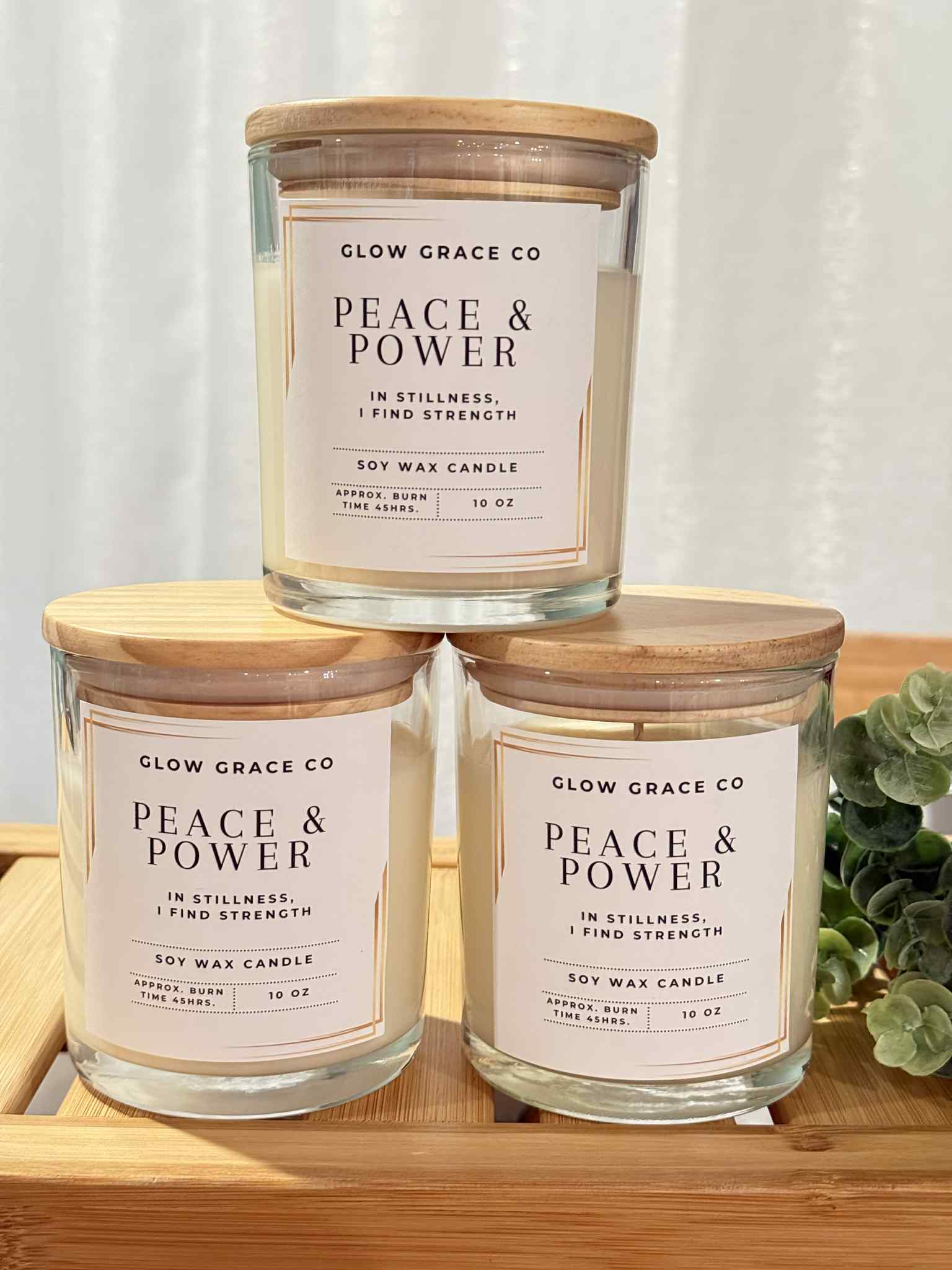 Peace & Power Soy Wax Candle